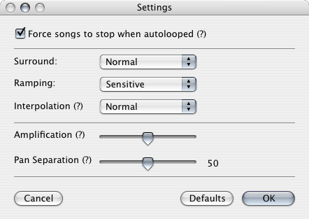 Settings Window